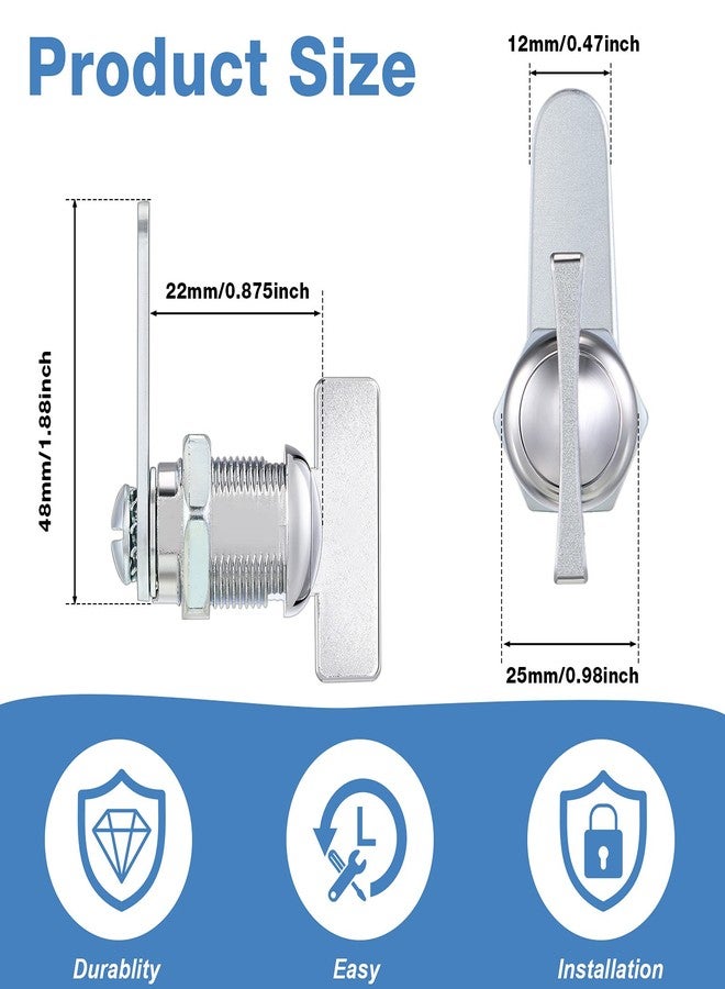 Ferraycle 10-Piece 7/8" Thumb Operated Offset Cam Compartment Lock for RV, Vehicles & Storage - Image 2